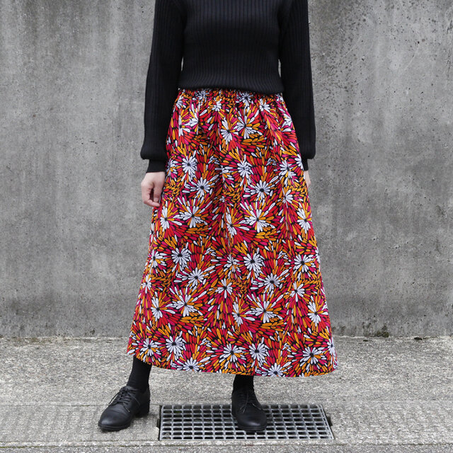 ROKU アフリカンプリント ロングスカート 38 ROKU アフリカンプリント ロングスカート 38 ROKU アフリカン