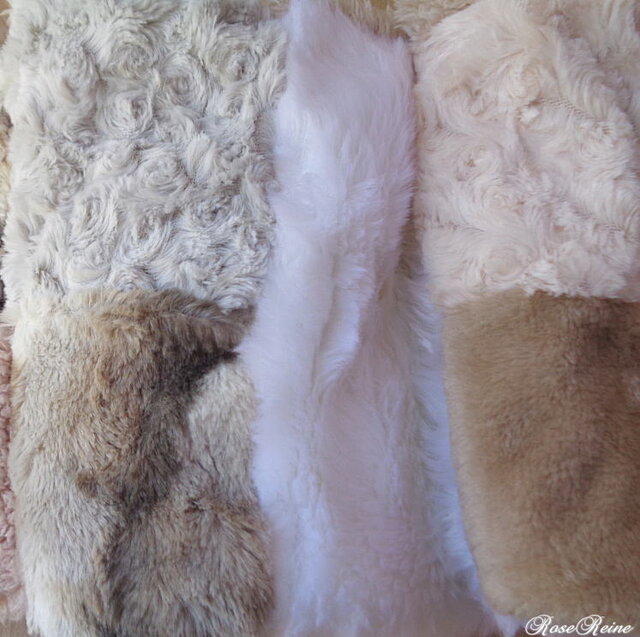 絵画なパッチワーク♥手編み+♥エクリュ ふわふわモコモコに包まれる