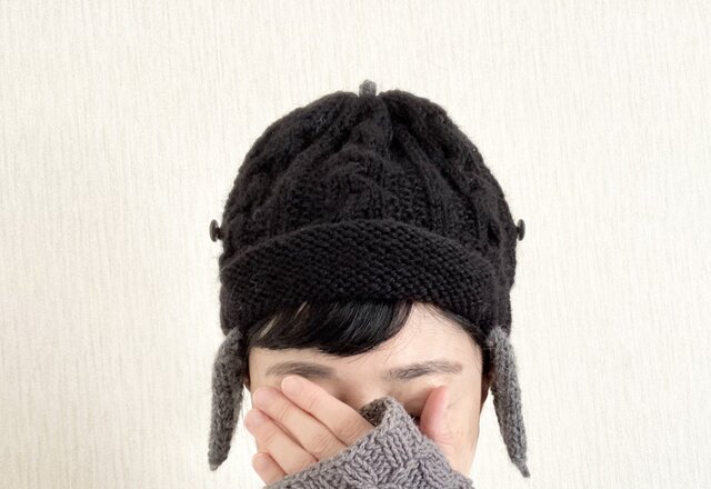 パイロットニット帽[ブラック] | iichi 日々の暮らしを心地よく