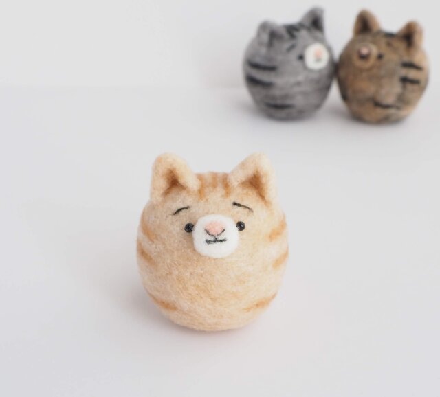 受注製作】まゆとらねこ(サバトラ・キジトラ・茶トラ) 羊毛