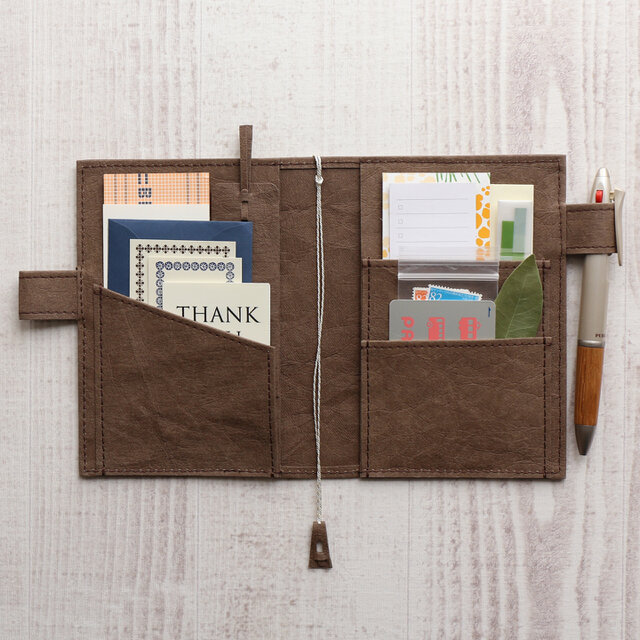 豪華特典付き】装丁紙 文庫本A6用サイズ キャメル「本」と「ノート