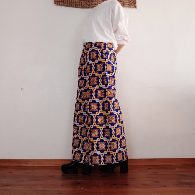 アフリカンプリント オリジナルワイドパンツ arabesque pattern