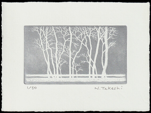 樹林・2023（刷色：シルバー）/銅版画（作品のみ） | iichi 日々の