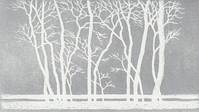 樹林・2023（刷色：シルバー）/銅版画（作品のみ） | iichi 日々の