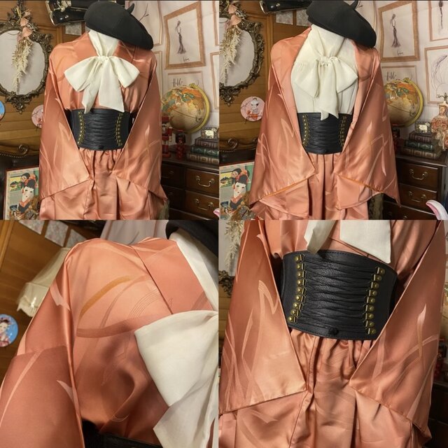 和洋折衷 レトロ 洗える着物 2部式 二部式 セパレート 和 モダン