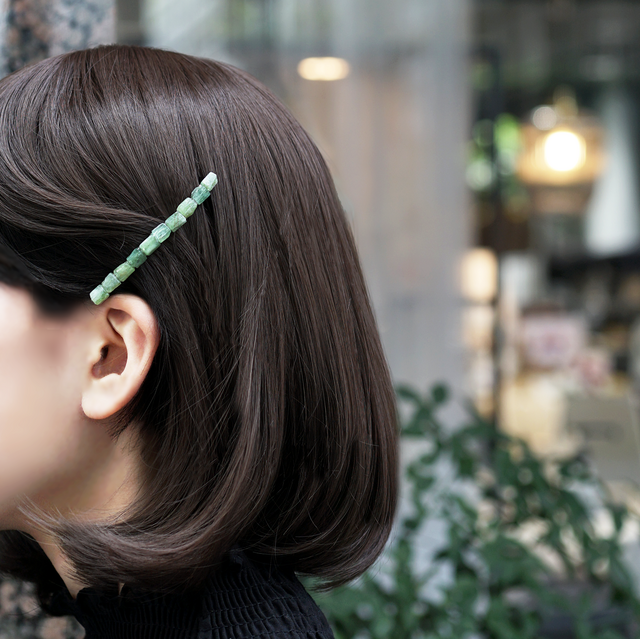 かるはさん専用♡天然石バレッタ green かるはさん専用♡天然石バレッタ green