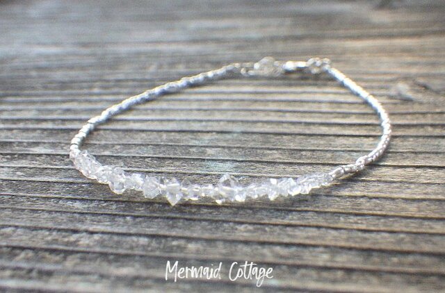 sv925*Harkimer & Karen Silver Dainty Bracelet 氷粒のカレンシルバー