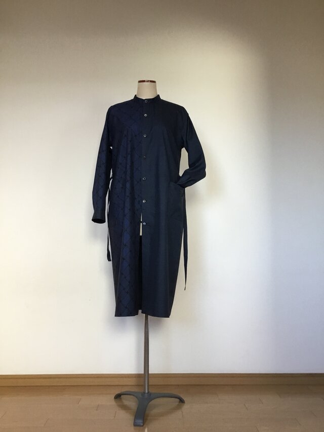 2種の着物のワンピース　　　着物リメイク