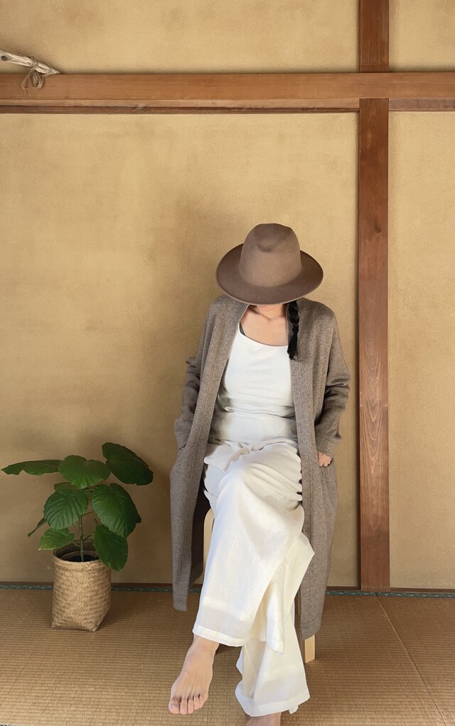 カシミヤロングカーディガン、ピュアカシミヤロングカーディガン