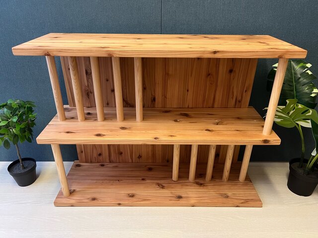 送料無料】 和モダン シェルフ 飾り棚 柱形 モダン 杉 | iichi 日々の