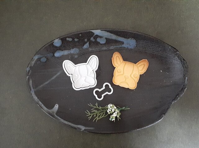 BAKERLOGY フレンチブルドッグのクッキー型2個セット（デザイン：全身