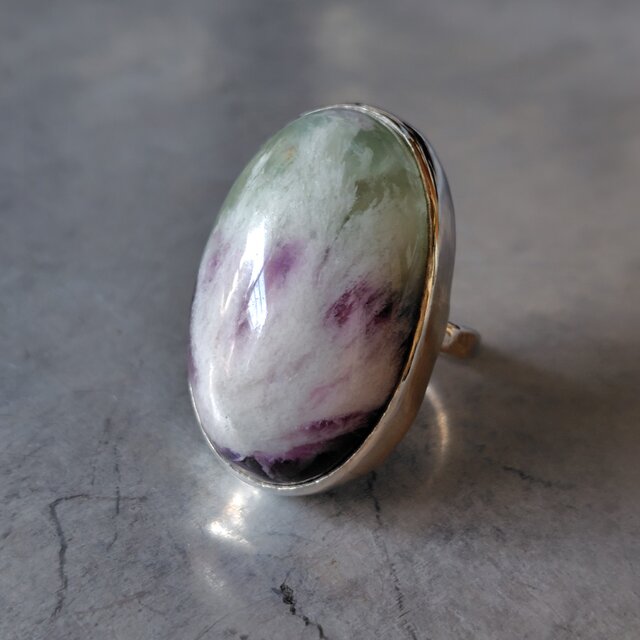 エンジェルフェザーフローライトシルバーリング#16