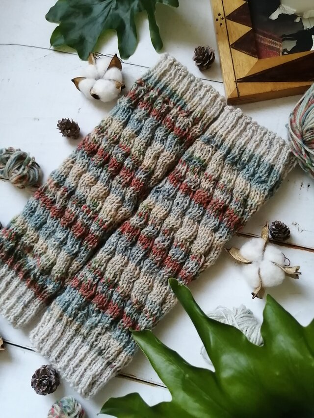 【M】Noël〜聖夜　オパール毛糸のレッグウォーマー