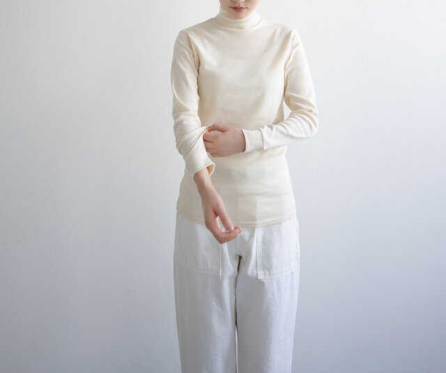 オーガニックコットンハイネック/organic cotton/high neck /kinari