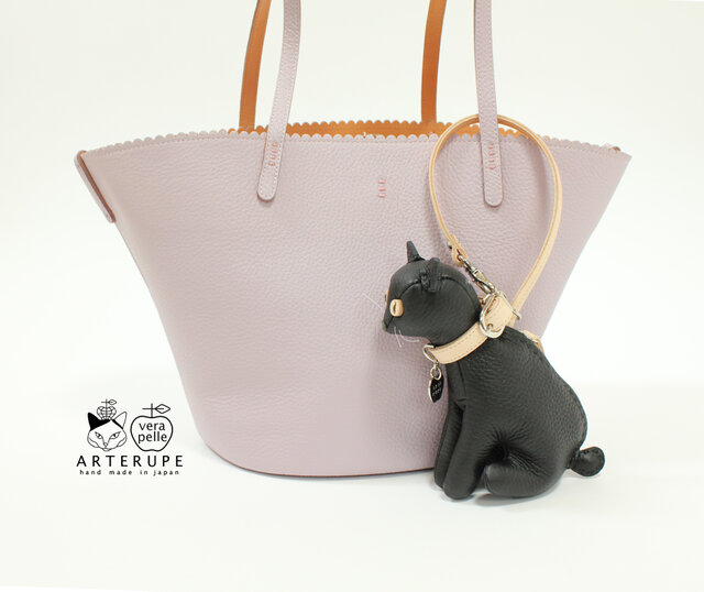 Kitten Pouch 黒猫 本革 ミニポーチ スマートキーケース | iichi 日々