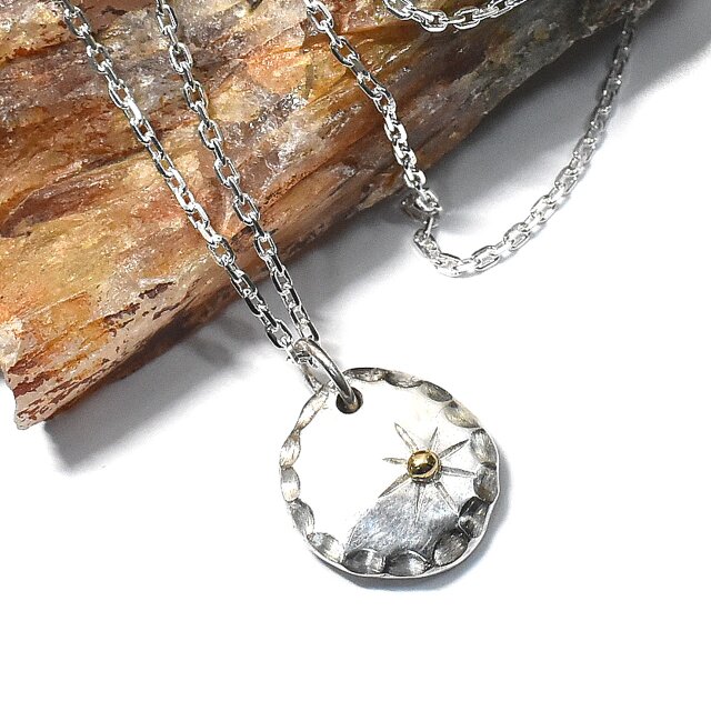 K18 太陽 シルバー ネックレス 一点物 No-02 | iichi 日々の暮らしを