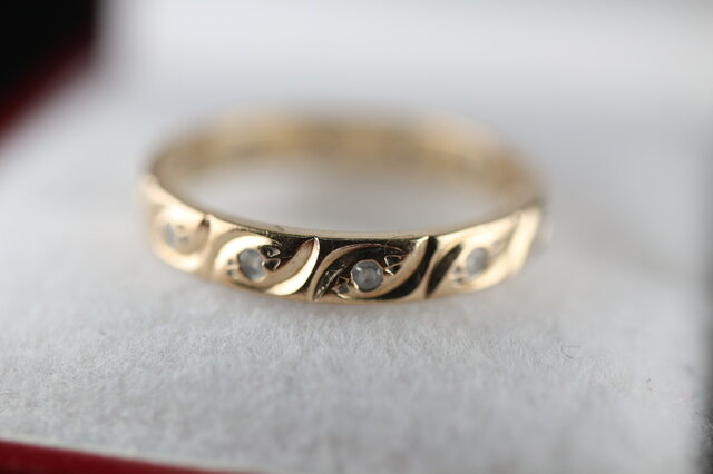 絶品 ゴールド レディース イギリス リング 指輪 英国  ビンテージ J55 絶品 ゴールド 1977年 英国 シルバー ビンテージ ヴィンテージ 指輪