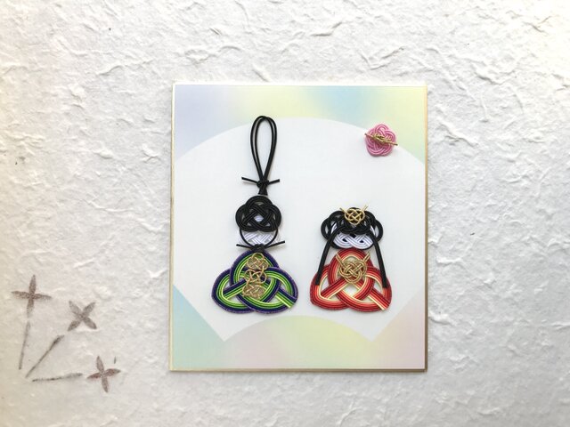 水引細工の豆色紙『 お雛様 』 | iichi 日々の暮らしを心地よくする