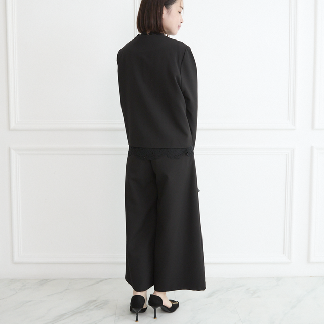 ノーカラージャケット 2サイズ ブラック 0610BK | iichi 日々の暮らし