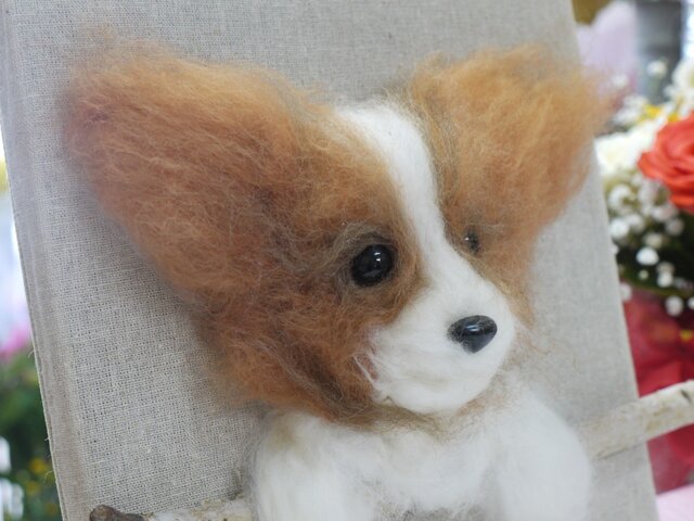 羊毛フェルト　パピヨン　チベタンスパニエル　『専用』 羊毛フェルト パピヨン チベタンスパニエル 『専用』