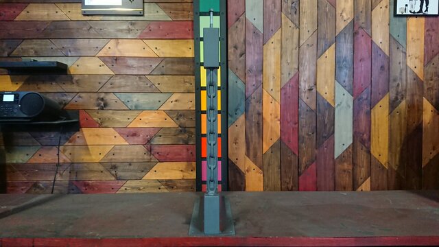 マットグレーでアイアンな極太＆チェーン鉄脚♪ 50×400×650mm □型 2脚