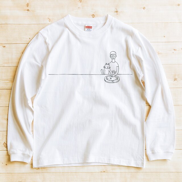 長袖Tシャツ 猫選べます『ボクノサカナ・男子』男女兼用 ロンT
