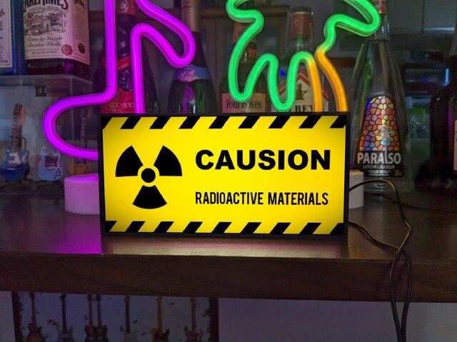 放射能 放射線 核爆発 UFO SF映画 注意 警告 看板 置物 ライトBOX