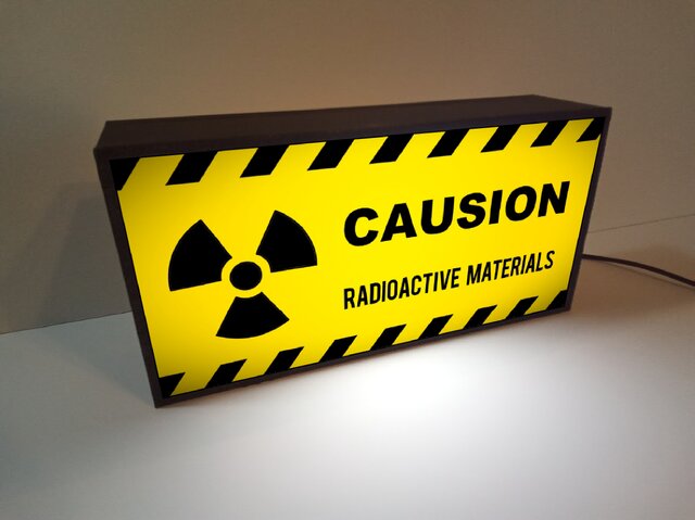 放射能 放射線 核爆発 UFO SF映画 注意 警告 看板 置物 ライトBOX