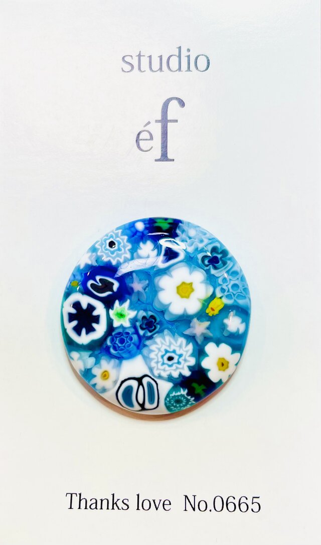 ガラスゴルフグリーンマーカー⛳️ガラスミルフィオリ：磁石付き