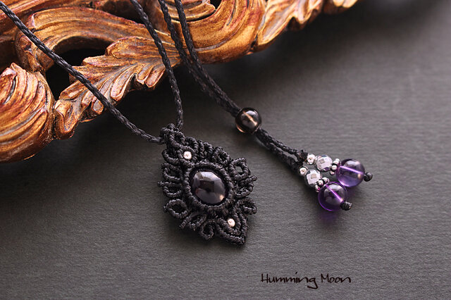 Silver925》アメジストのマクラメペンダントネックレス | iichi 日々の