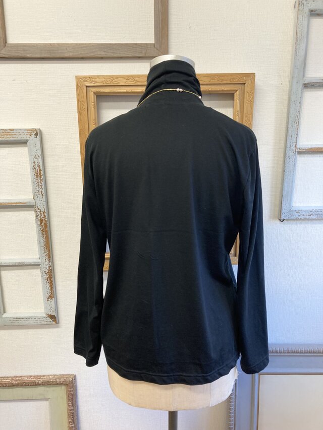 レトロタートルネックトップス