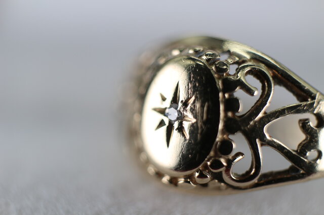 傑作 ゴールド シグネット ビンテージ ヴィンテージ 指輪 リング