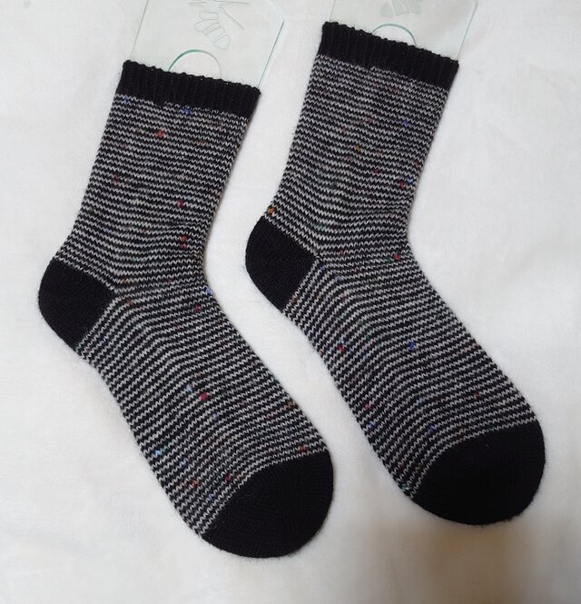手編み靴下  opal ジョグレスストライプ