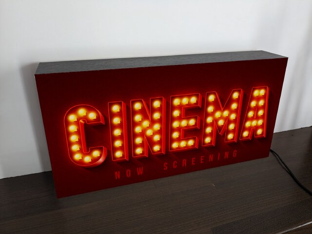 【Lサイズ】映画館 上映中 シネマ ムービー 看板 置物 雑貨 ライトBOX Lサイズ】映画上映中 シネマ シアター ムービー ホームシアター