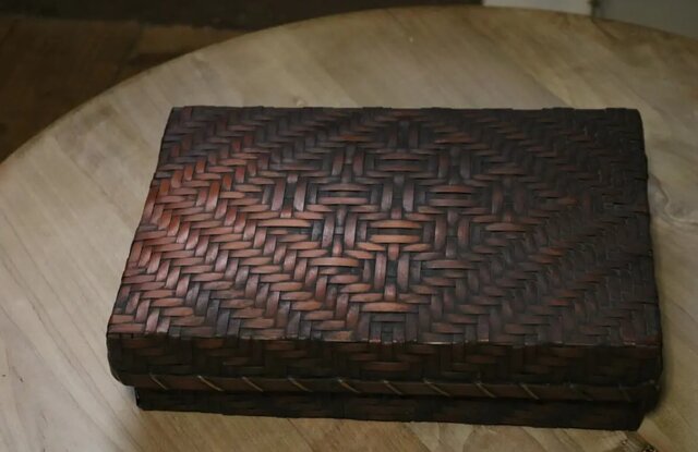 2個セット古道具行李籠　収納かごアンティークヴィンテージ №084 竹籠/収納籠/古道具/古雑貨/アンティーク/小物入れ/行李