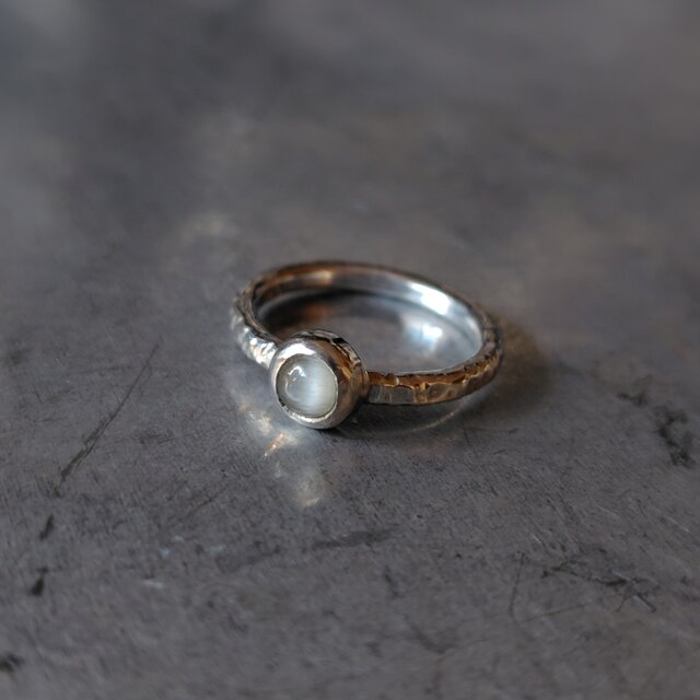 キャッツアイトパーズシルバーリング#5