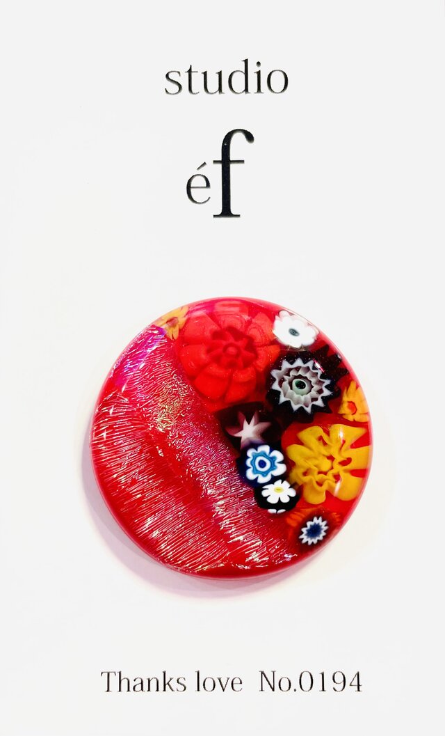 クリスマスガラスゴルフグリーンマーカー⛳️ガラスミルフィオリ：磁石付き