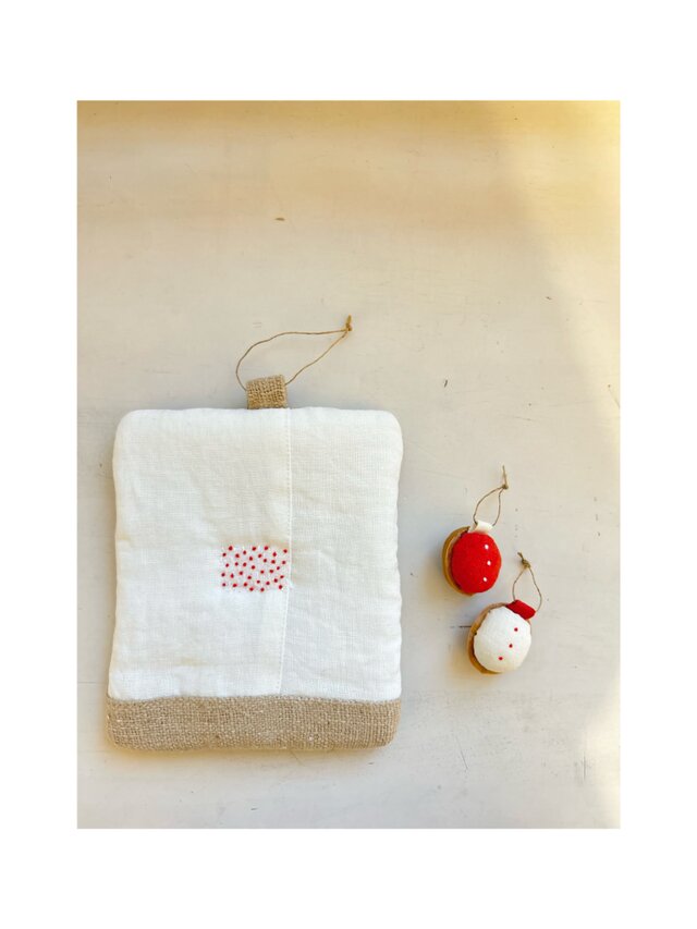 ポットマット&ピンクッション    赤白②