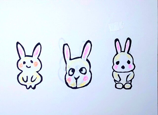 消しゴムはんこ「うさぎさん」3個 | iichi 日々の暮らしを