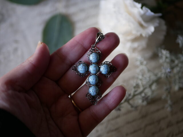 クロス ネックレストップ ペンダントトップ フランスアンティーク