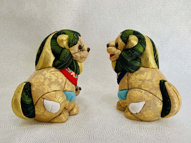 木目込み人形 シーサー家族(青) 木目込み人形 シーサー家族(青)