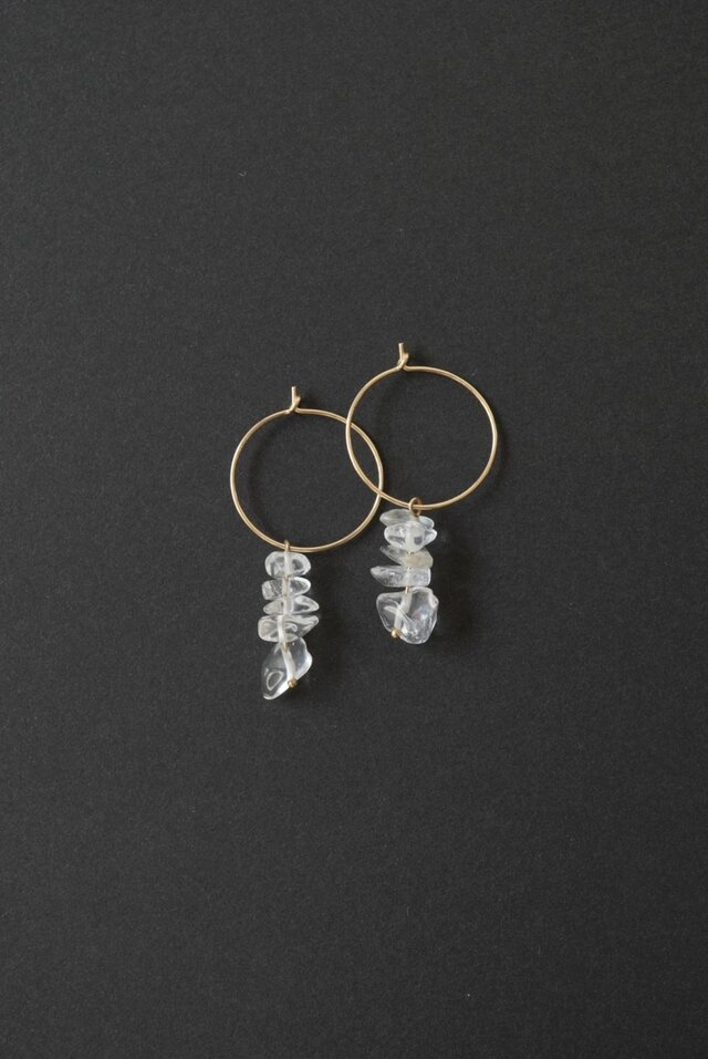 K14gf 水晶のピアス