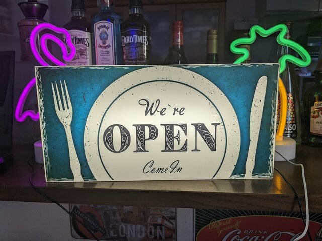 Lサイズ】OPEN フレンチ イタリアン 洋食 レストラン カフェ バー 店舗
