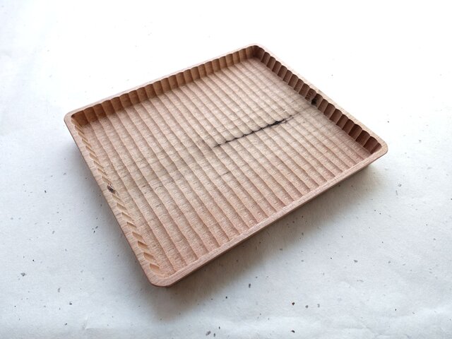 我谷盆 胡桃 23×20×2.5cm ナチュラル | iichi 日々の暮らしを心地よく