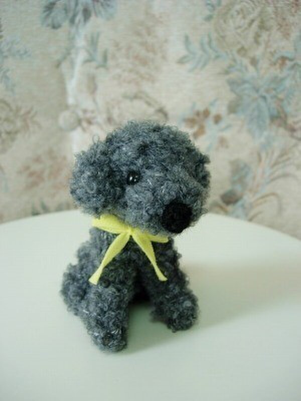 トイプードル グレー Iichi ハンドメイド クラフト作品 手仕事品の通販