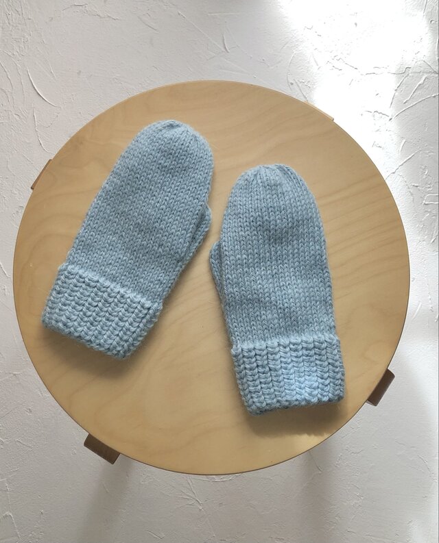 ちょっと品のある大人のミトン［藍染めblue（Lot.F）］