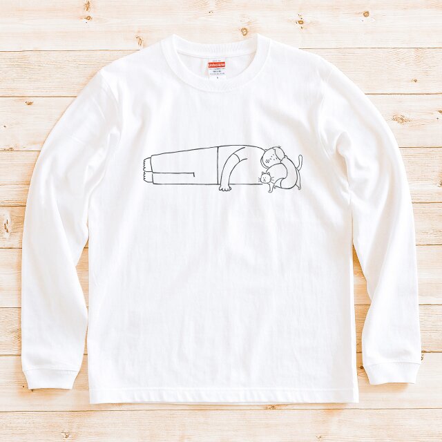 長袖Tシャツ 猫選べます『くぐる猫・男子』男女兼用 ロンT