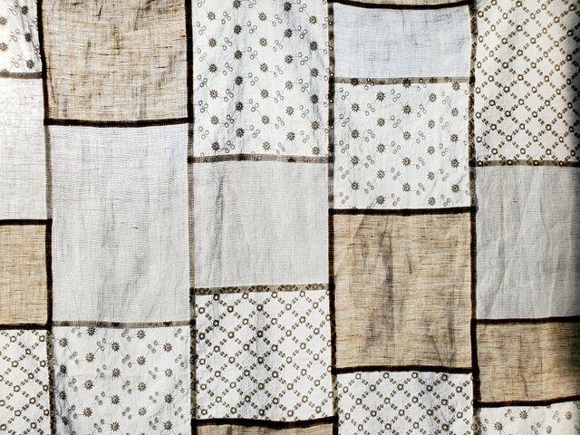 リネンとコットンレースのポジャギ | iichi 日々の暮らしを心地よく