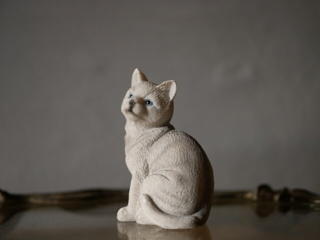 白い猫 Chat Blanc フランスヴィンテージ ブロカントのある暮らし