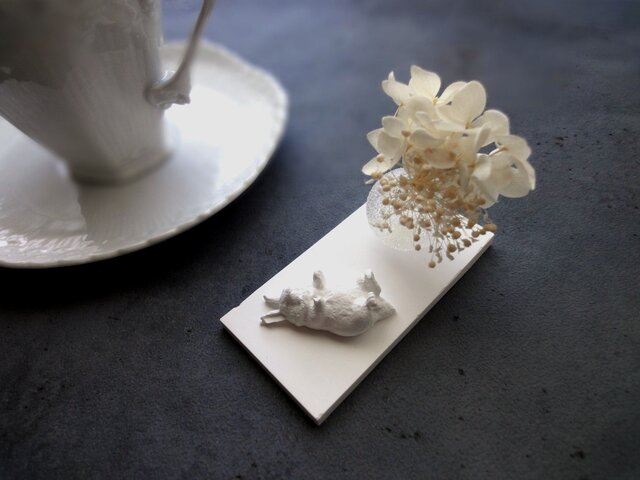 アロマストーンで再現する うさぎのいる風景 □ へそ天 仰向け 寝姿